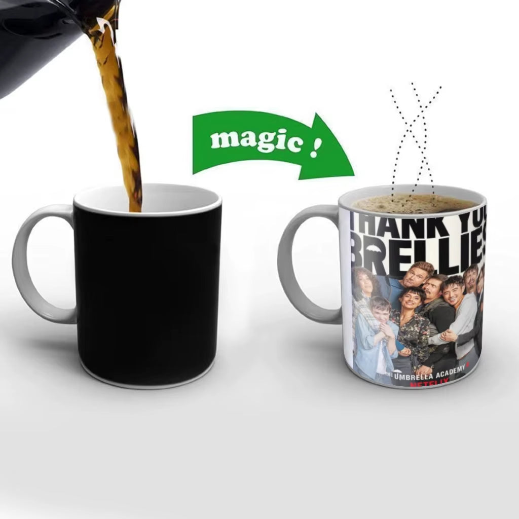 The Umbrella Academy TV Movie Friends Birthday Gifts Color Changing Magic Ceramic Creative Coffee Mugs Tea Cups